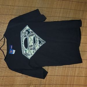 Knit in USA. Superman. 100 Dollar Bill. Most Brand. Size Large.